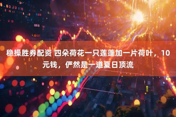 稳操胜券配资 四朵荷花一只莲蓬加一片荷叶，10元钱，俨然是一道夏日顶流
